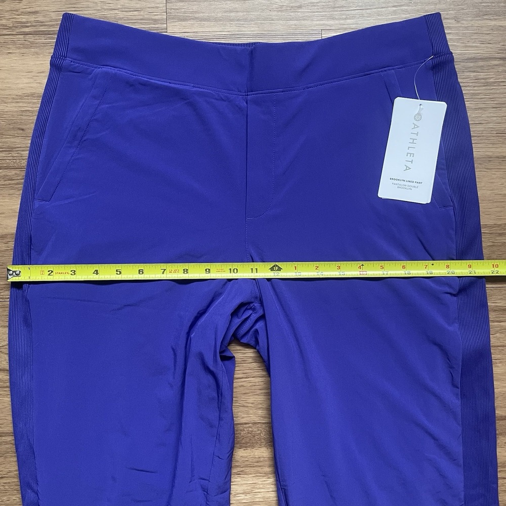 Athleta Pants Brooklyn Lined Tapered Mid Rise Jogger Pant Noble Blue NEW 14T - Picture 9 of 12
